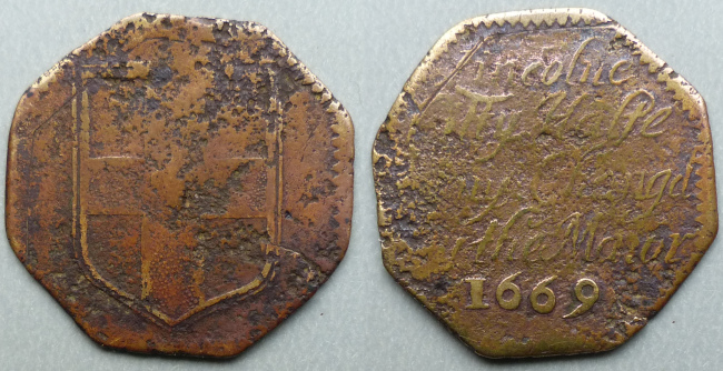 Lincoln, city issue 1669 halfpenny N2954